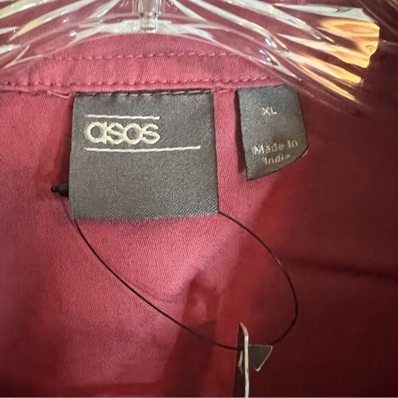 NWT ASOS Button‎ Down Short Sleeve Top XL Loose Fit - Picture 2 of 6
